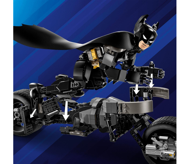 LEGO SUPER HEROES 76273 Figurka Batmana do zbudowania i batcykl - 1248520 - zdjęcie 8